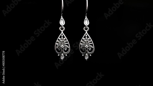elegant silver earrings