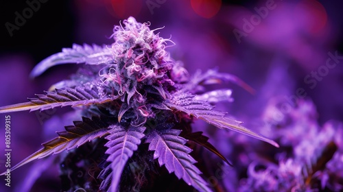 up purple cannabis photo