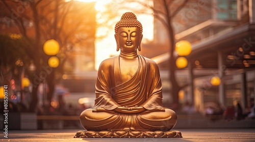 mindfulness golden buddha
