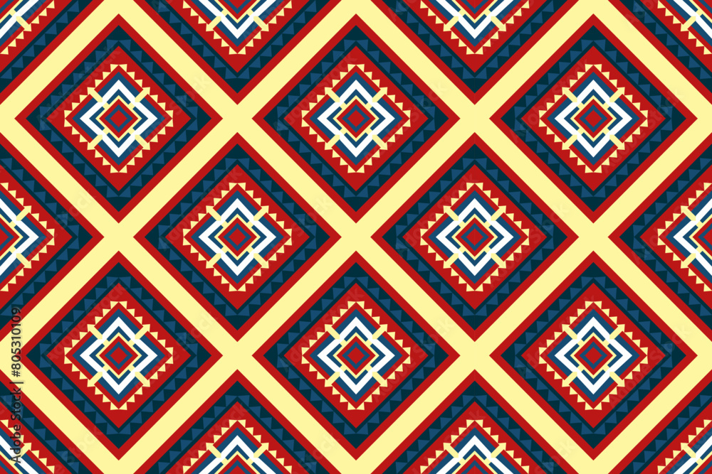 geometric ethnic pattern. Can be used in fabric design for clothing, textile, wrapping, background, wallpaper, carpet, embroidery style