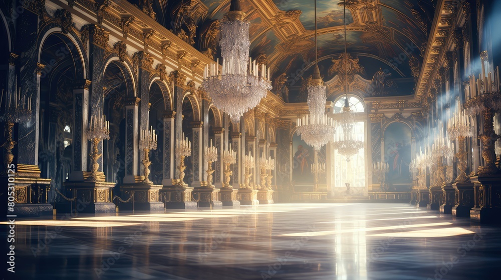 Fototapeta premium palace blurred versailles interior