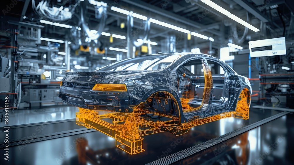 Fototapeta premium system technology car production
