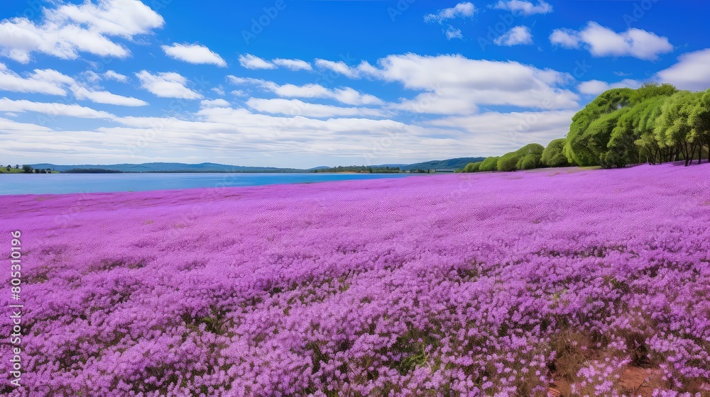 Fototapeta premium iris violet flowers In the second photograph