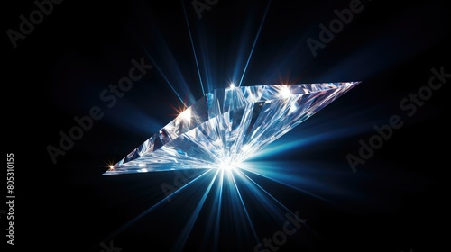 diamd light beams on transparent background © vectorwin