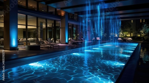 ambiance pool lighting © vectorwin