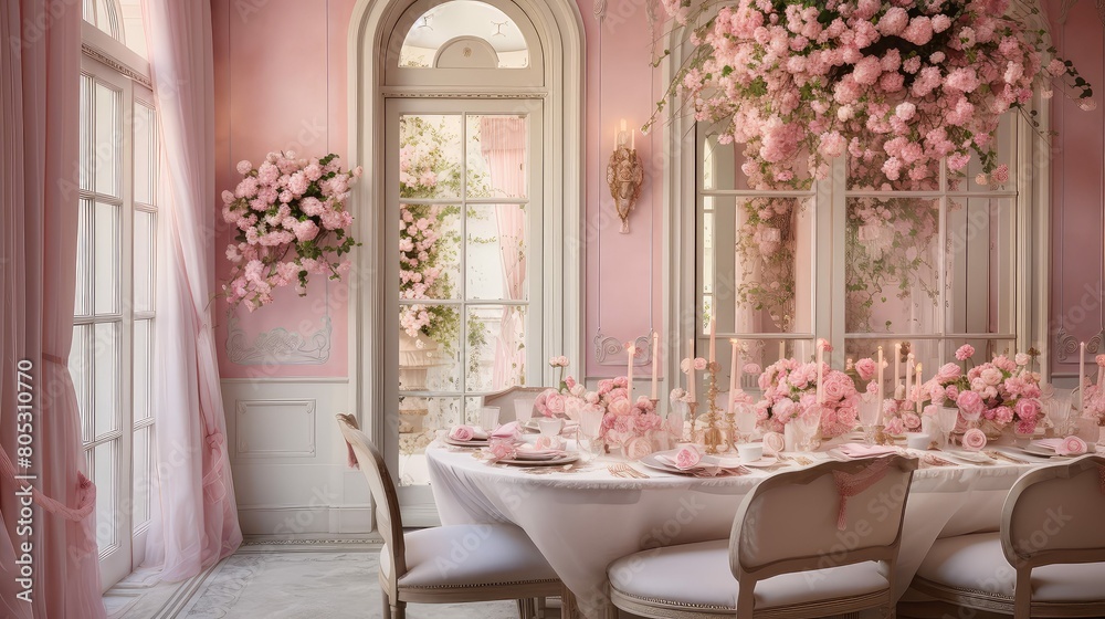 Fototapeta premium painted pink layout