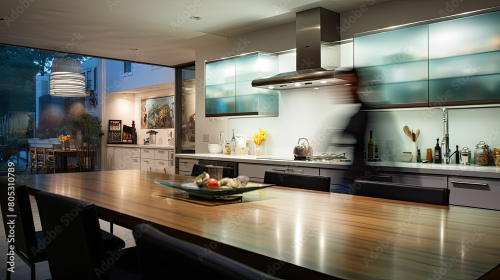 kitchen blurred residential interiors