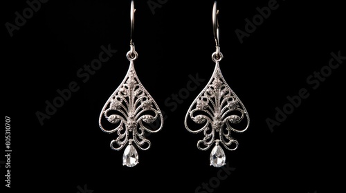 drop earrings silver photo