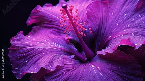 shot hibiscus purple flower