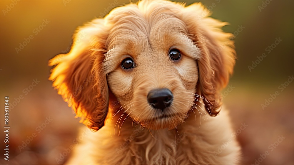 adorable golden doodle puppy