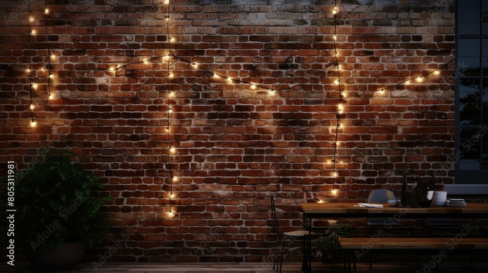 brick string of lights