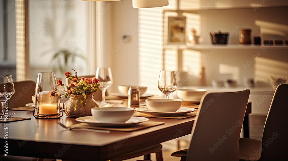 Fototapeta premium focus blurred simple interior