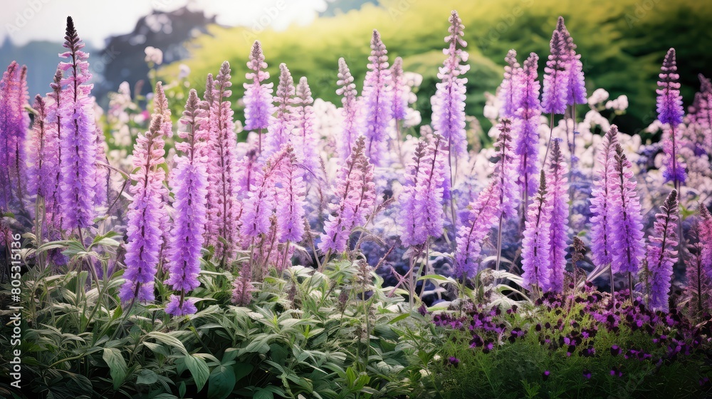 Obraz premium orchid purple flower border