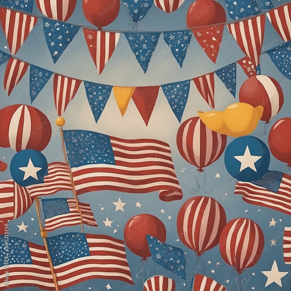 Obraz premium american flag background