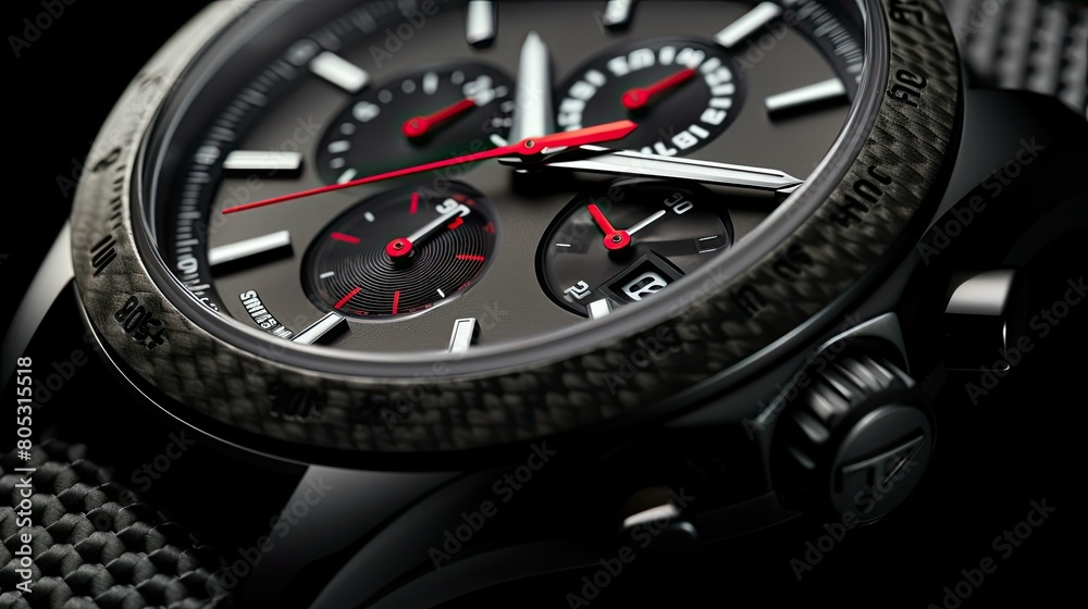 Fototapeta premium timepiece light carbon fiber