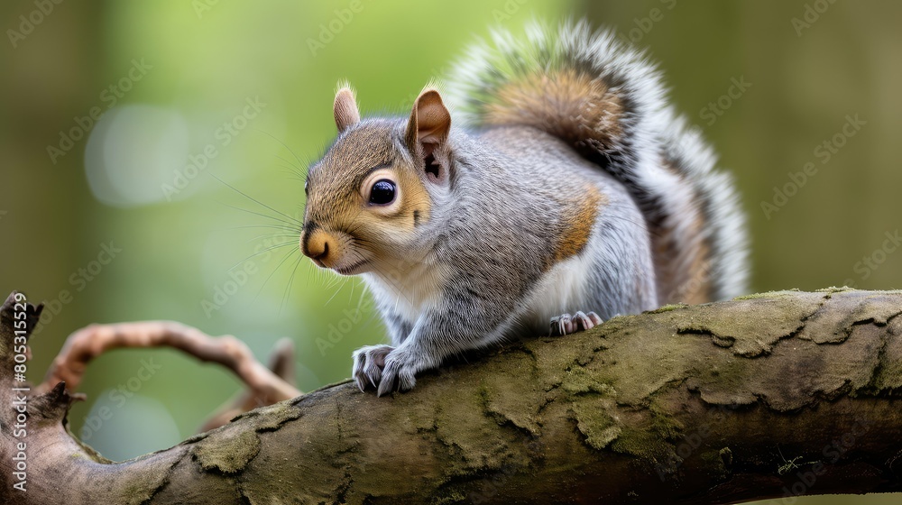 fluffy squirrel grey