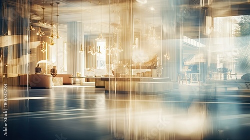 hotel blurred design interior