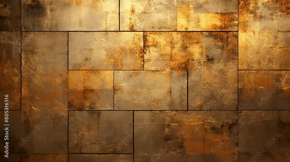 Fototapeta tiles golden rustic background