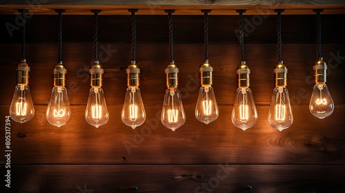 retro old style electric light bulb