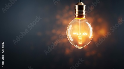 bright isolated light bulb In the second photo photo