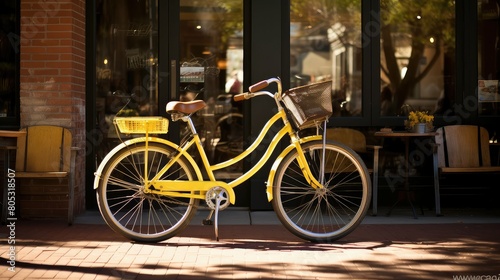 shop yellow bike © vectorwin