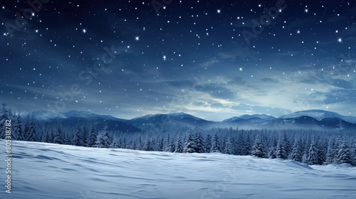 snow christmas star sky © vectorwin