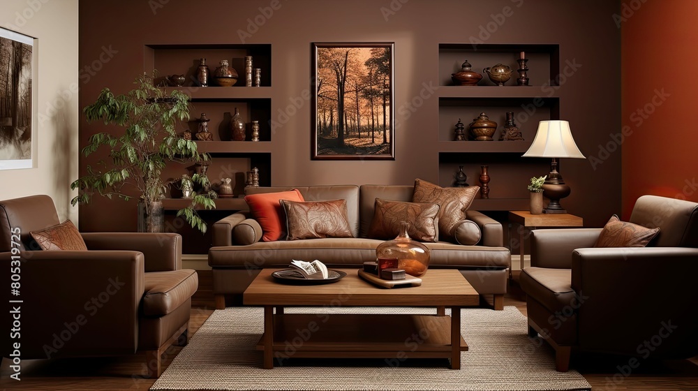 chocolate brown interior