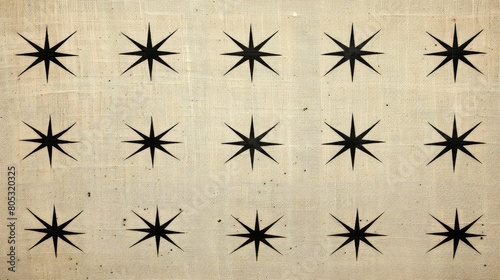 hand handdrawn star pattern