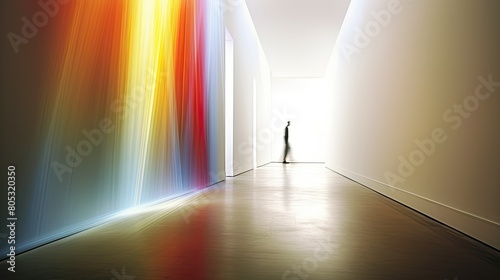 design blurred interior with art