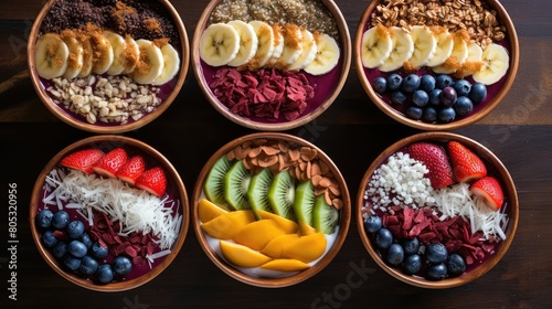 granola acai bowls In the second photo