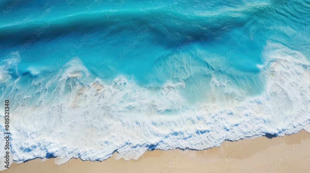 beach blue water waves