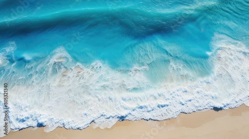 beach blue water waves