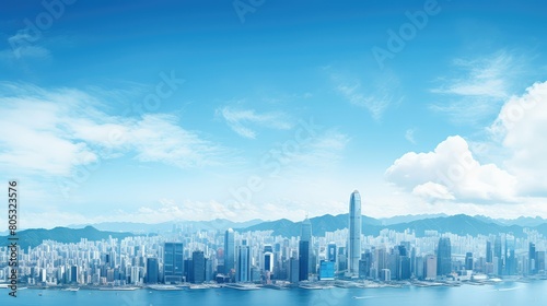 view blue sky city