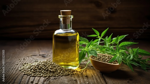 leaves hempseed oil The second photo is photo