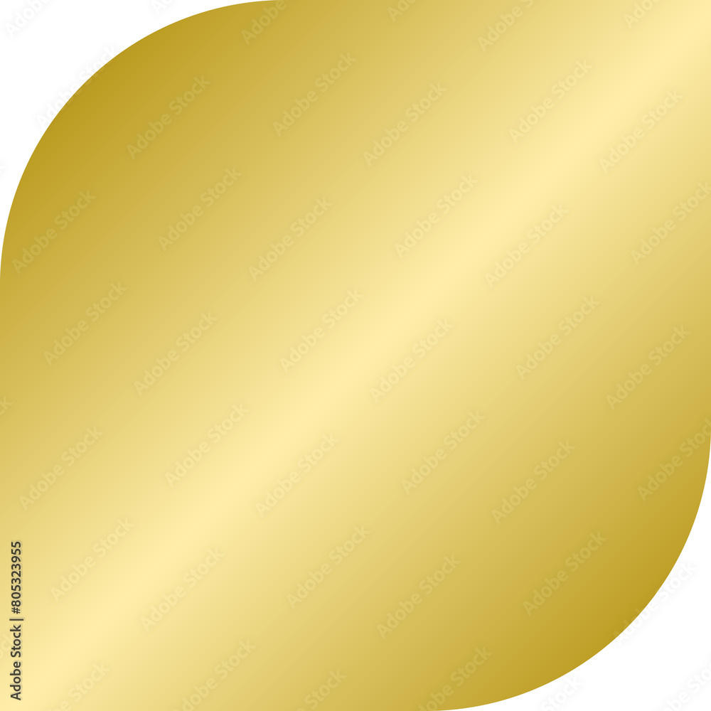 Abstract Shape of Elegant and Exclusive Decorative Ornament with Gold Shades