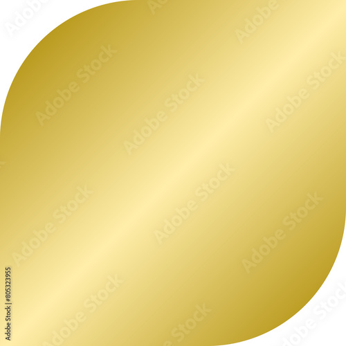 Abstract Shape of Elegant and Exclusive Decorative Ornament with Gold Shades