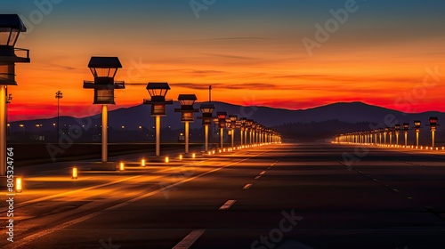 hues airport runway lights photo