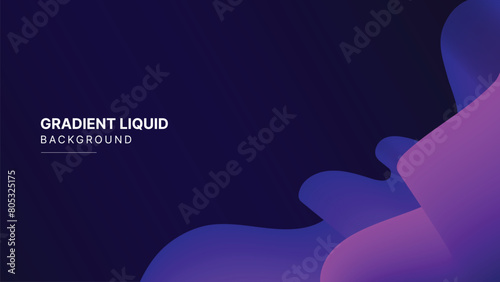 Abstract gradient shape liquify dark neon background