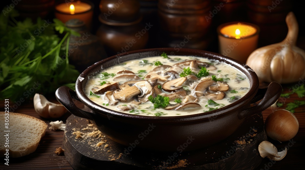 bowl food champignon mushroom
