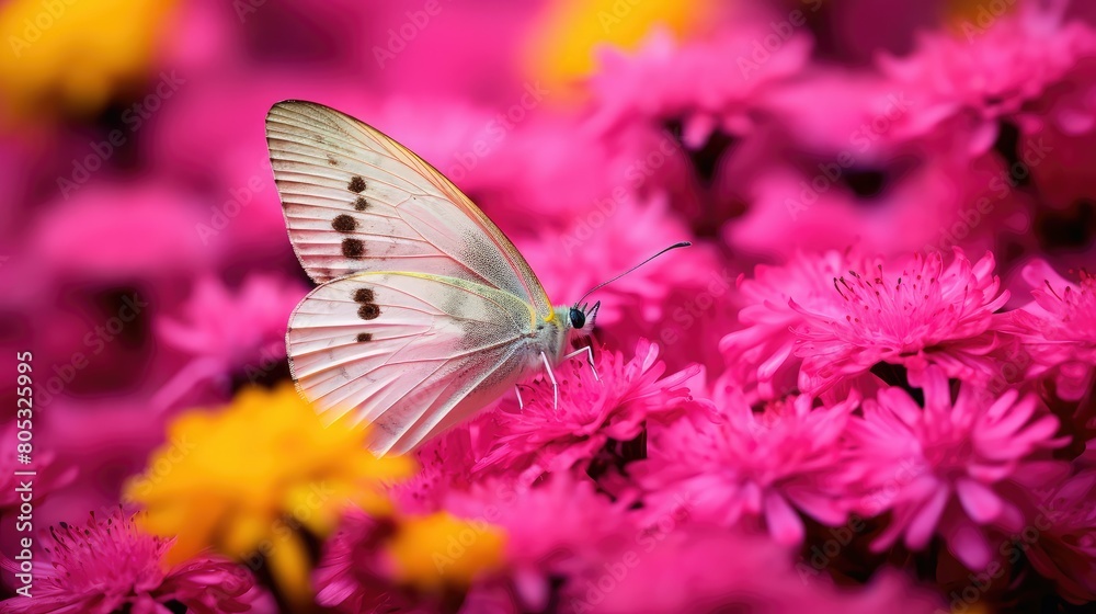 butterfly yellow pink A macro shot of butterfly yellow pink A macro shot of