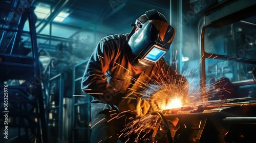 factory welding car production © vectorwin