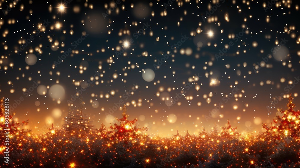 magical christmas background lights