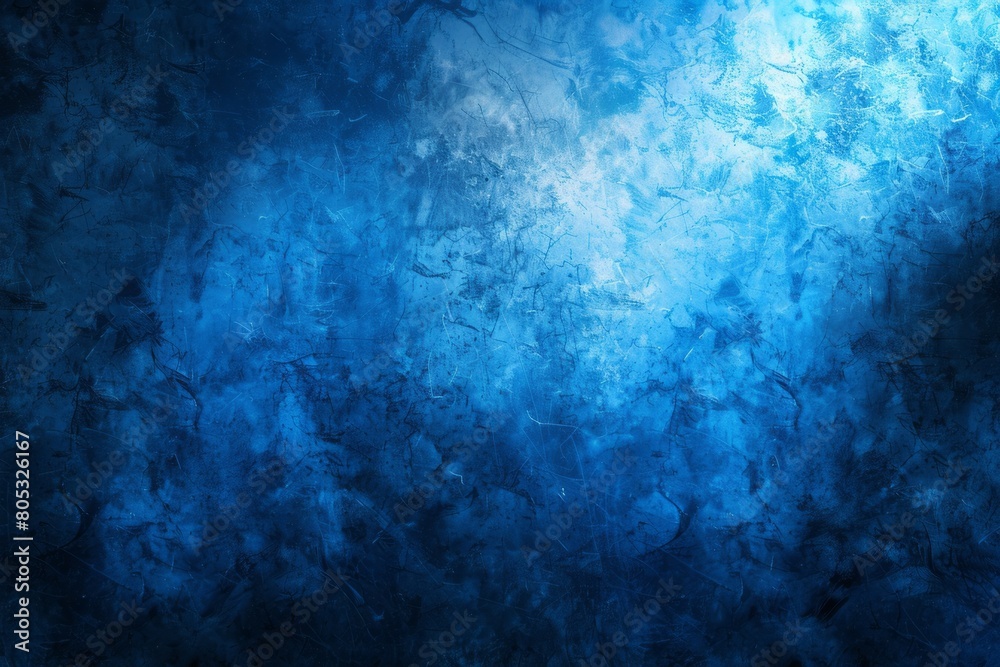 Sapphire blue grainy color gradient background glowing noise texture cover header poster design