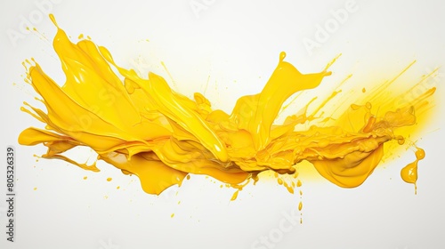 spontaneous yellow paint splash