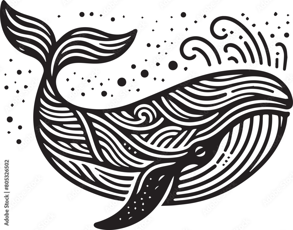 Whale silhouette on white background. whale logo Whale silhouette on white background. whale logo