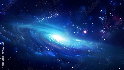 Galactic glitter crafting a cosmic wallpaper with glittering star clusters and spiral galaxies