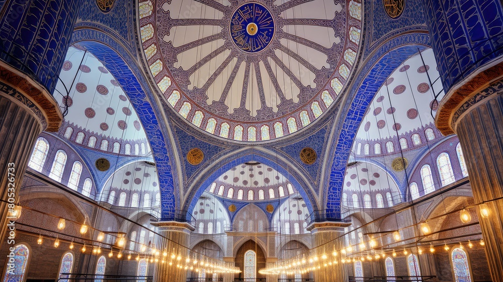 Obraz premium design blue mosque interior