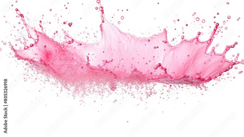 cascading pink glitter spill