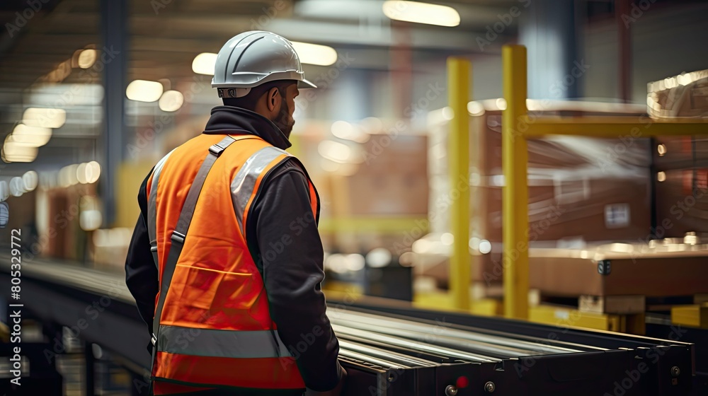 worker equipment conveyor belt