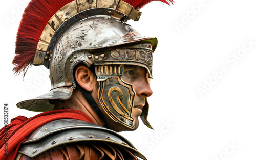 Roman Soldier Portrait, Warrior Portrait isolated on Transparent background.